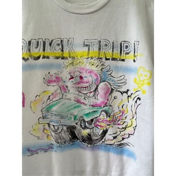 Mother Quick Trip! Print Pullover Sweatshirt Women’s White Size Small - Picture 4 of 7